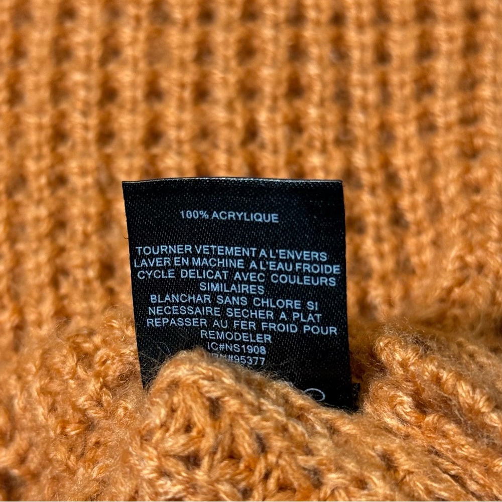 Sanctuary Sorry Not Sorry Waffle LS Knit Sweater Size Medium - Picture 7 of 9